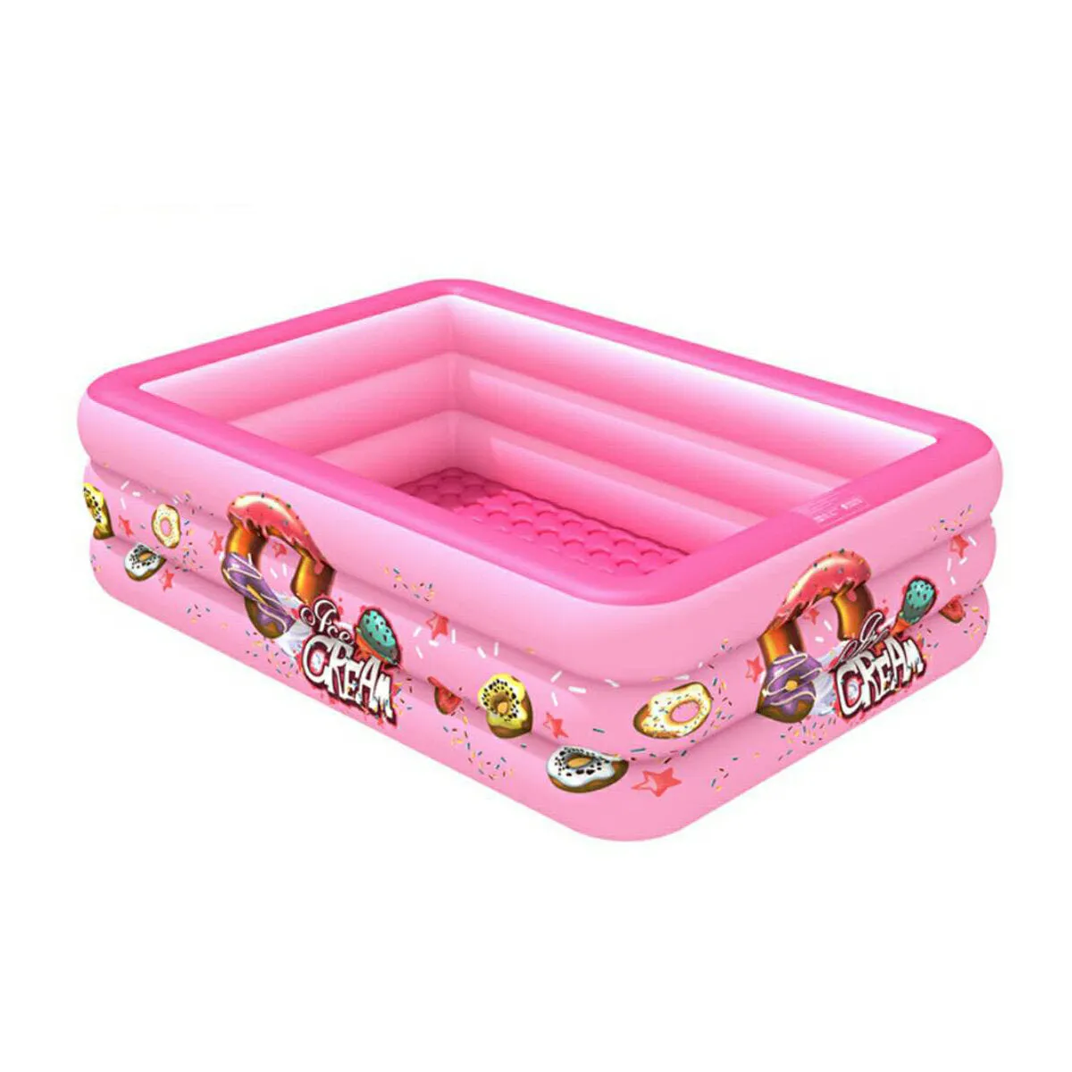 1.5M/1.8M/2.1M PVC Inflatable Swimming Pool Three Floors Square Kids Children's Home Use Portable Paddling Pool