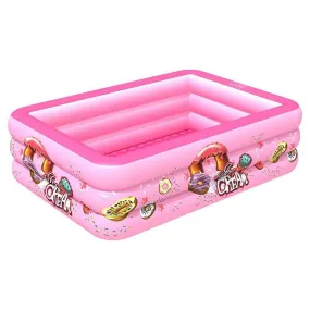 1.5M/1.8M/2.1M PVC Inflatable Swimming Pool Three Floors Square Kids Children's Home Use Portable Paddling Pool