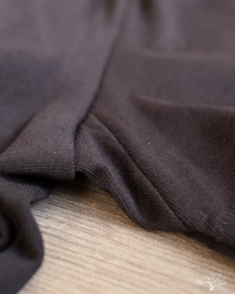 215 2-Thread Organic Cotton Crew Neck Tee - Deep Black