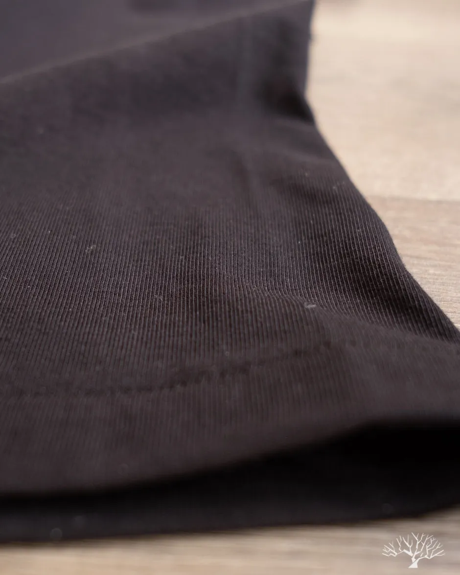 215 2-Thread Organic Cotton Crew Neck Tee - Deep Black