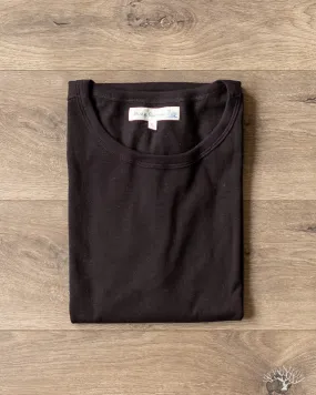 215 2-Thread Organic Cotton Crew Neck Tee - Deep Black