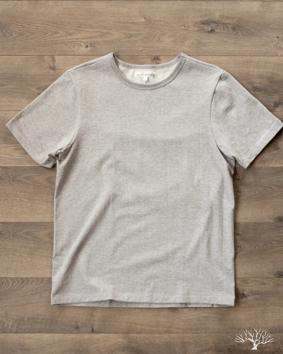 215 2-Thread Organic Cotton Crew Neck Tee - Grey Melange