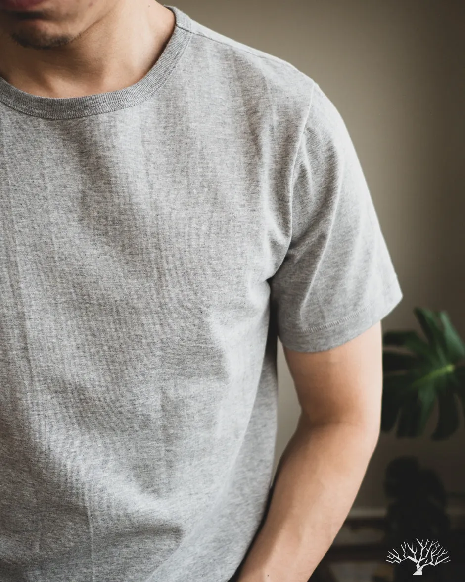 215 2-Thread Organic Cotton Crew Neck Tee - Grey Melange