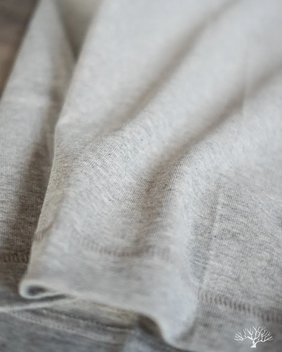 215 2-Thread Organic Cotton Crew Neck Tee - Grey Melange