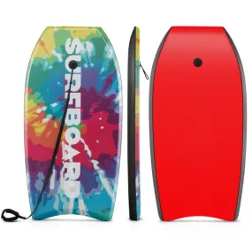 33/37/41 Inches Lightweight Body Board Boogie Board with EPS Core XPE Deck HDPE Bottom Multicolor1-L