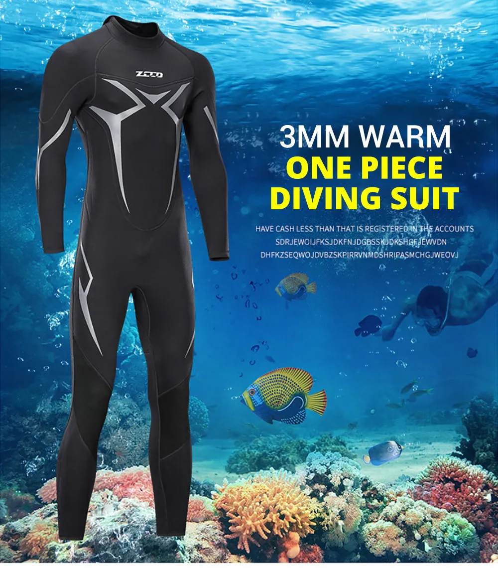 3MM Adult Neoprene Super Elastic Wear-Resistant Diving Suit