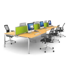 4 Persons - Adapt double back to back desks 1200mm deep