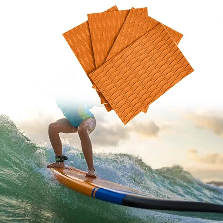 4pcs /Set EVA Surfboard Anti-Skid Pads Kayak Foot Pads(Orange)