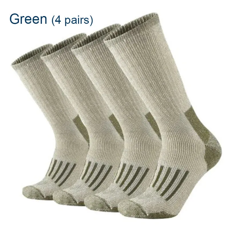80% Wool Socks Warm Thicken Hiking Cushion Crew