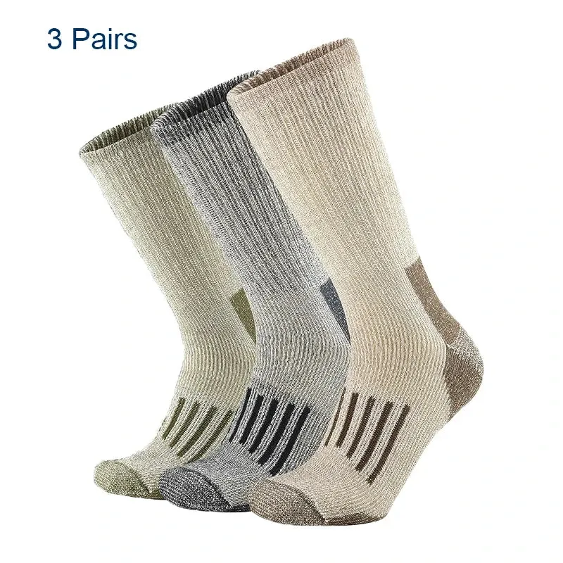 80% Wool Socks Warm Thicken Hiking Cushion Crew