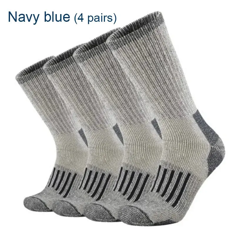 80% Wool Socks Warm Thicken Hiking Cushion Crew