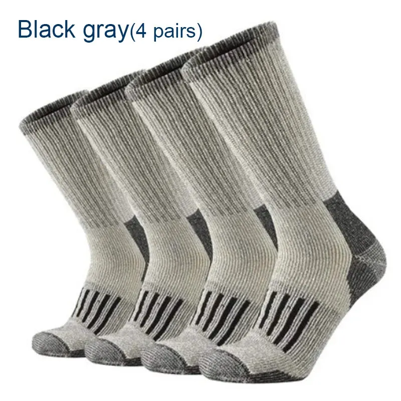 80% Wool Socks Warm Thicken Hiking Cushion Crew