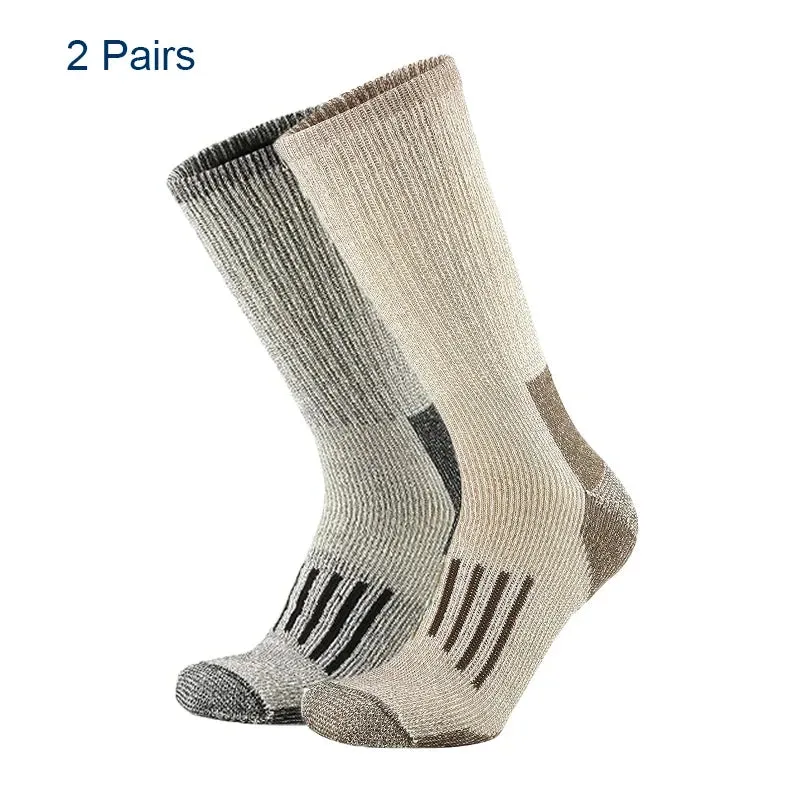 80% Wool Socks Warm Thicken Hiking Cushion Crew
