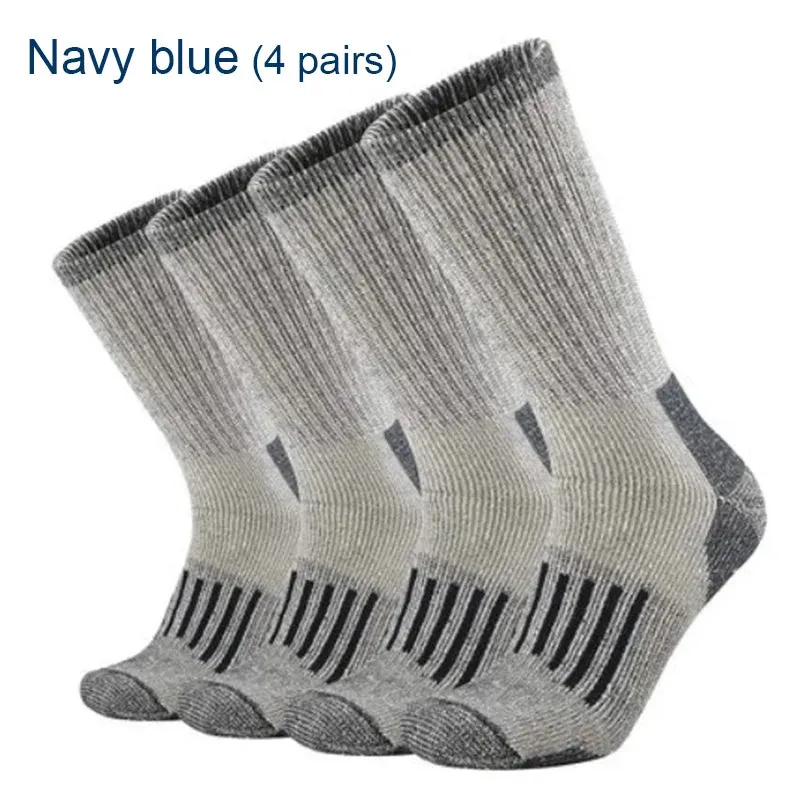 80% Wool Socks Warm Thicken Hiking Cushion Crew