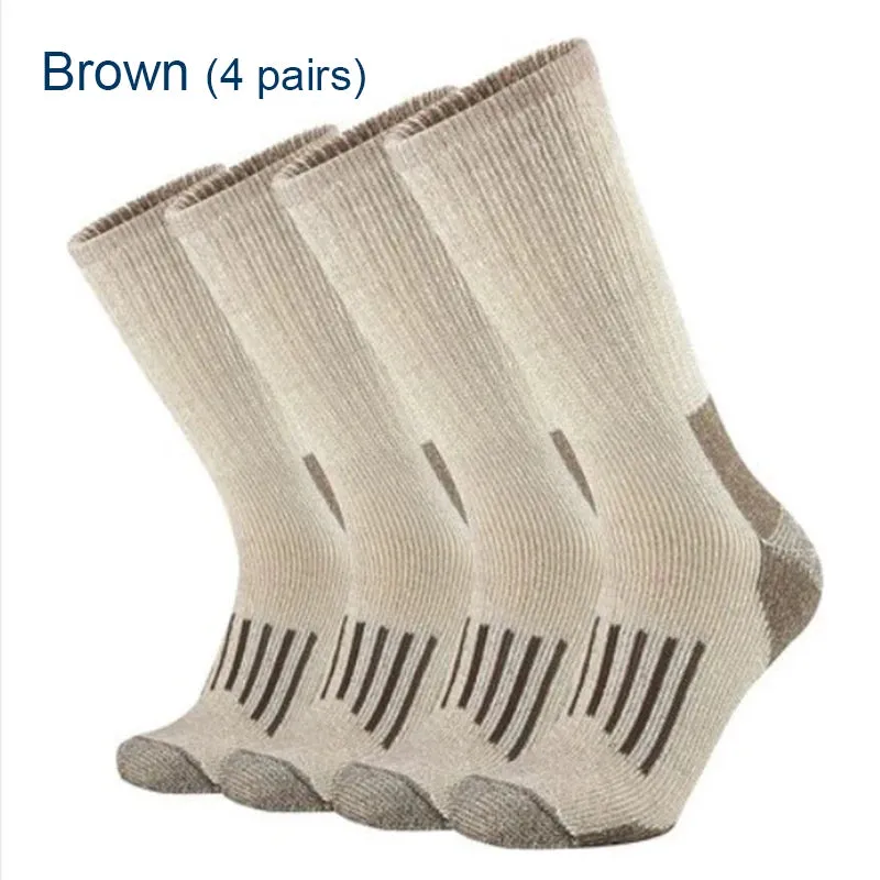 80% Wool Socks Warm Thicken Hiking Cushion Crew