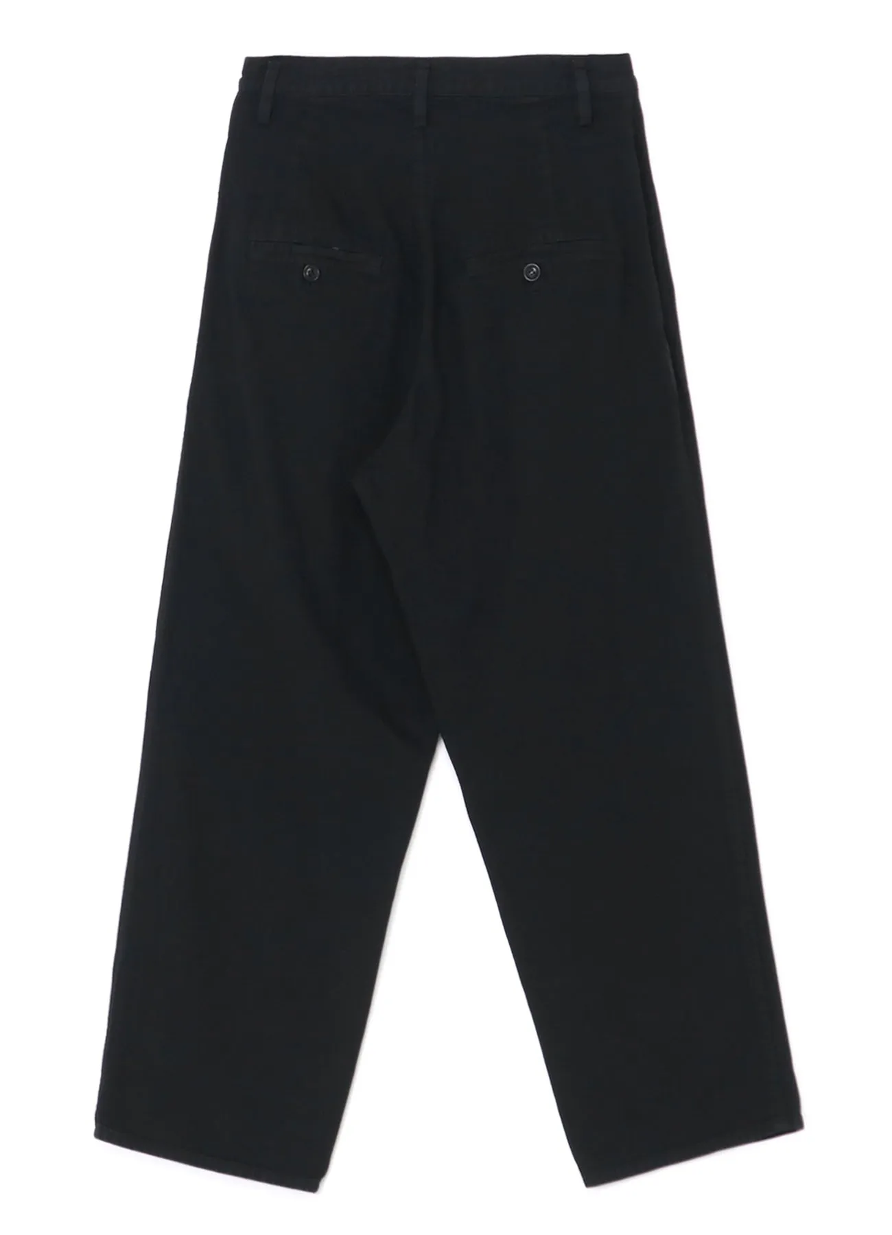 8oz BLACK DENIM SINGLE PLEATED PANTS