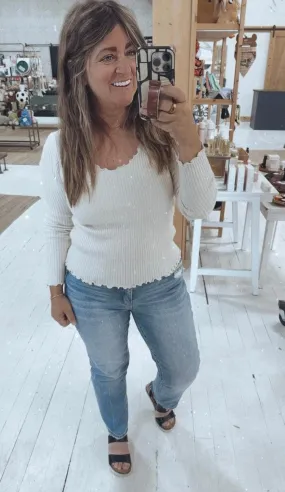 Adele Knit Sweater in Oat