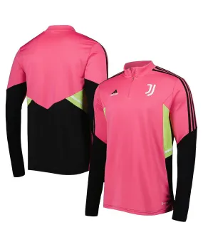 adidas Men's Pink Juventus Training AEROREADY Quarter Zip T-Shirt