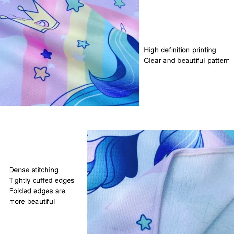 Adult Hooded Bath Towel Fine Fiber Beach Quick Dry Bathrobe, Size: 110x75cm(Sea Surface)