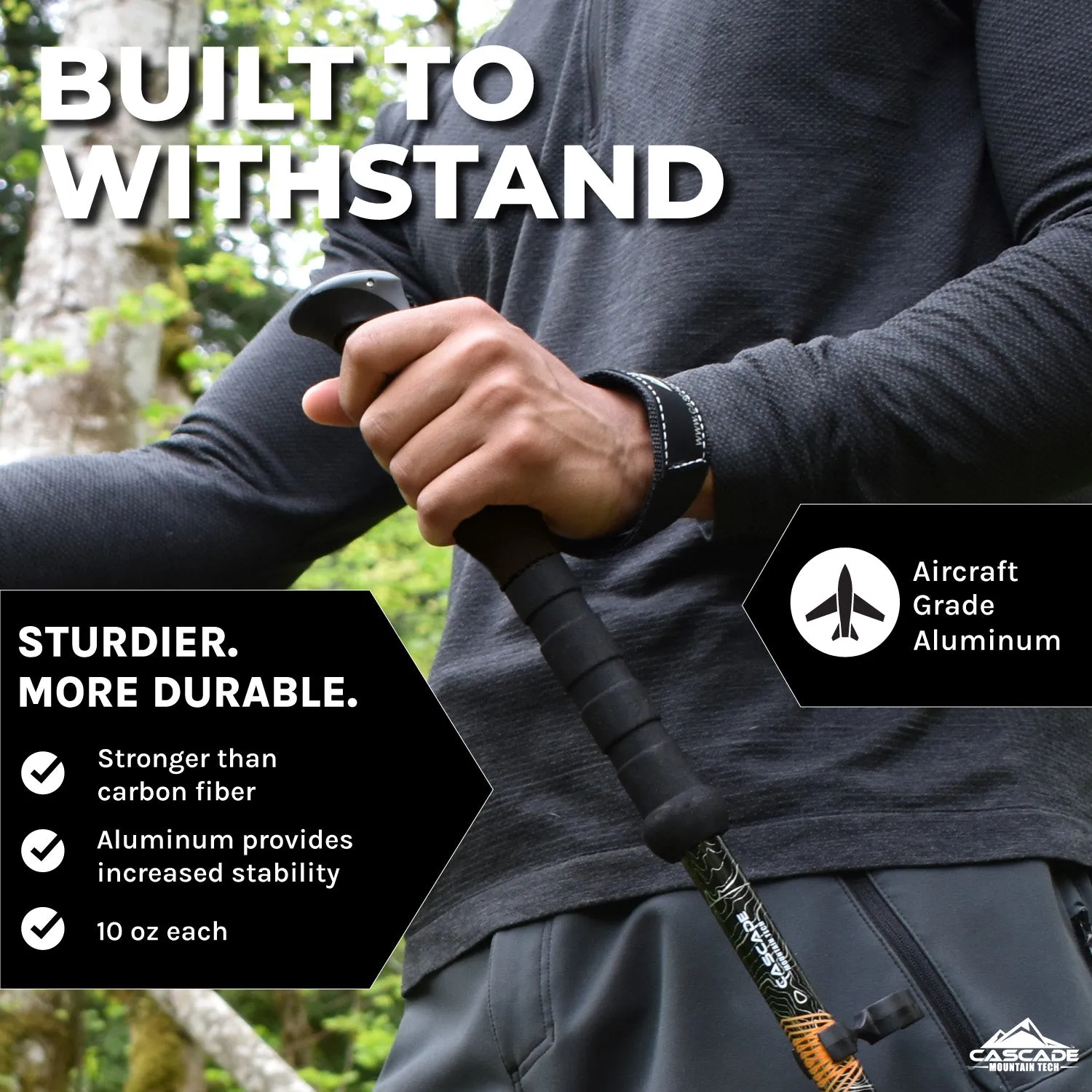 Aluminum Quick Lock Trekking Poles (EVA Grip)