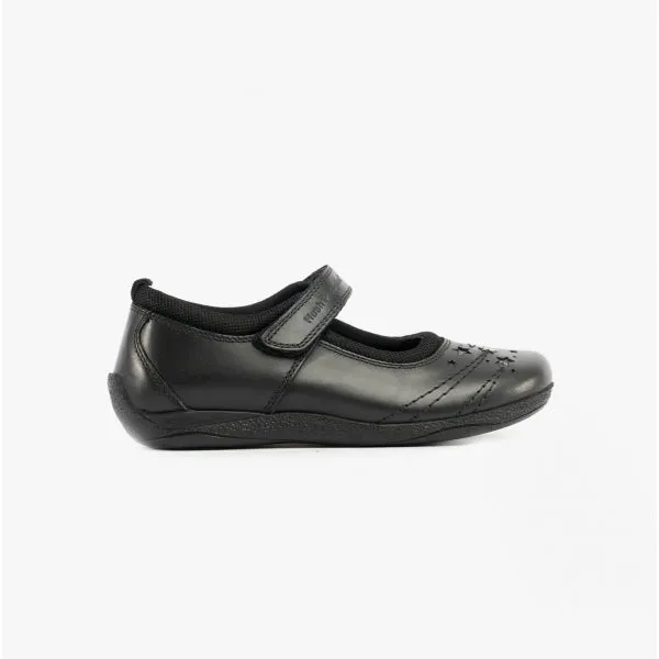 AMBER Girls School Shoes Black