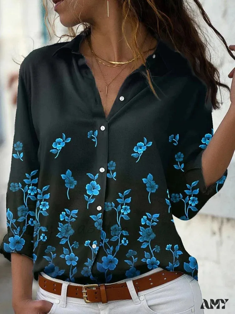 Amy Fashion - Elegant Shirts Fashion Long Sleeve Blouse