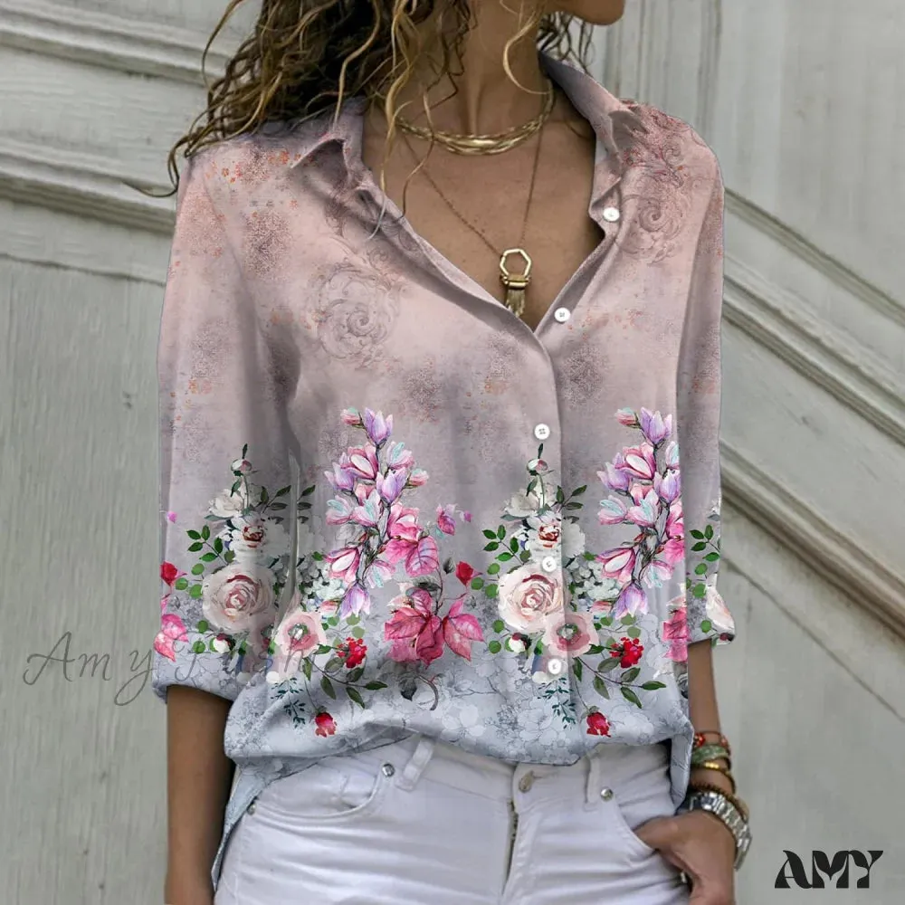 Amy Fashion - Elegant Shirts Fashion Long Sleeve Blouse