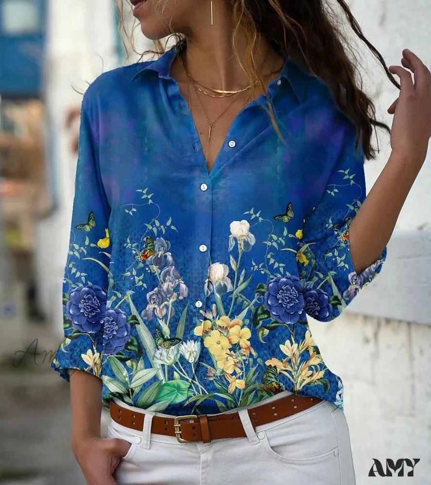 Amy Fashion - Elegant Shirts Fashion Long Sleeve Blouse