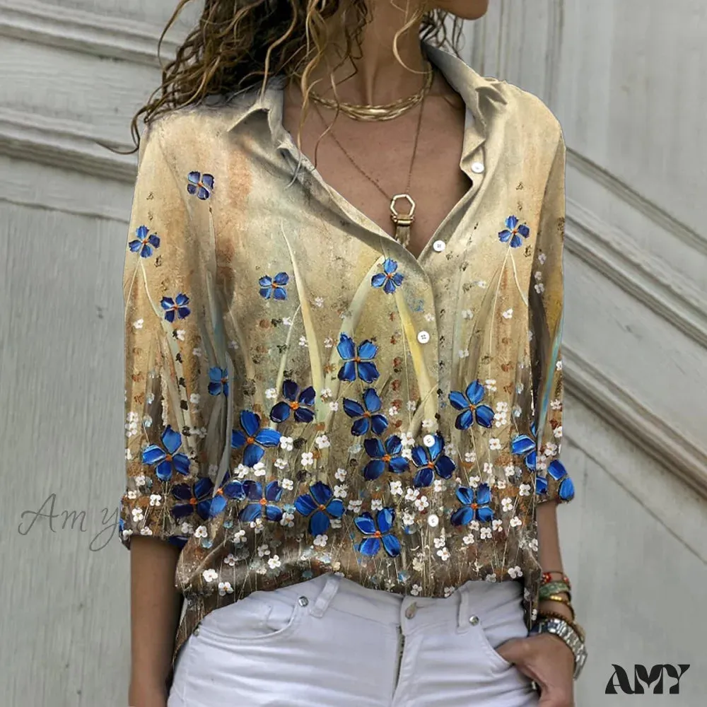 Amy Fashion - Elegant Shirts Fashion Long Sleeve Blouse