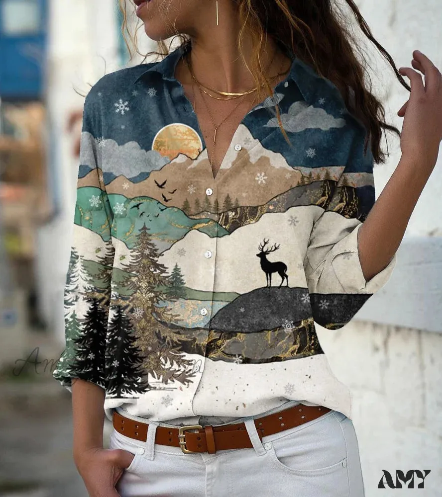 Amy Fashion - Elegant Shirts Fashion Long Sleeve Blouse