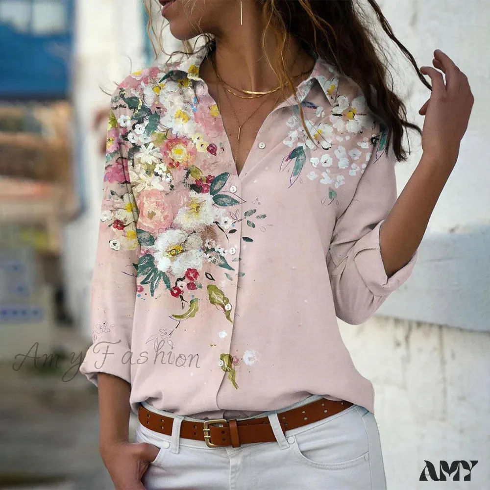 Amy Fashion - Elegant Shirts Fashion Long Sleeve Blouse