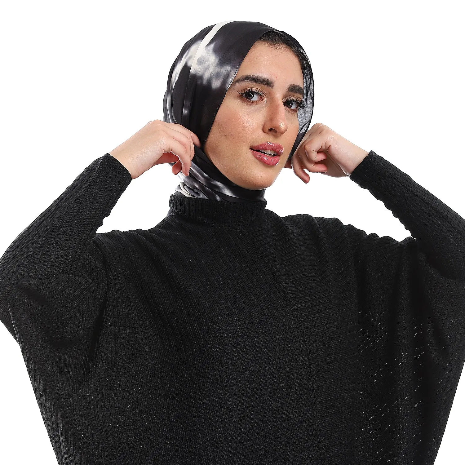 Batwing Sleeves Slip On Black Practical Tee