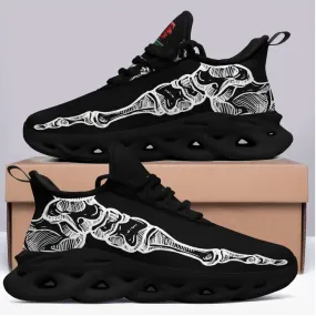 Buy one Get one Personalized Gothic Sneakers, Custom Skull Breathable Shoes, Skeleton Unisex Shoes,2016-23002-0012