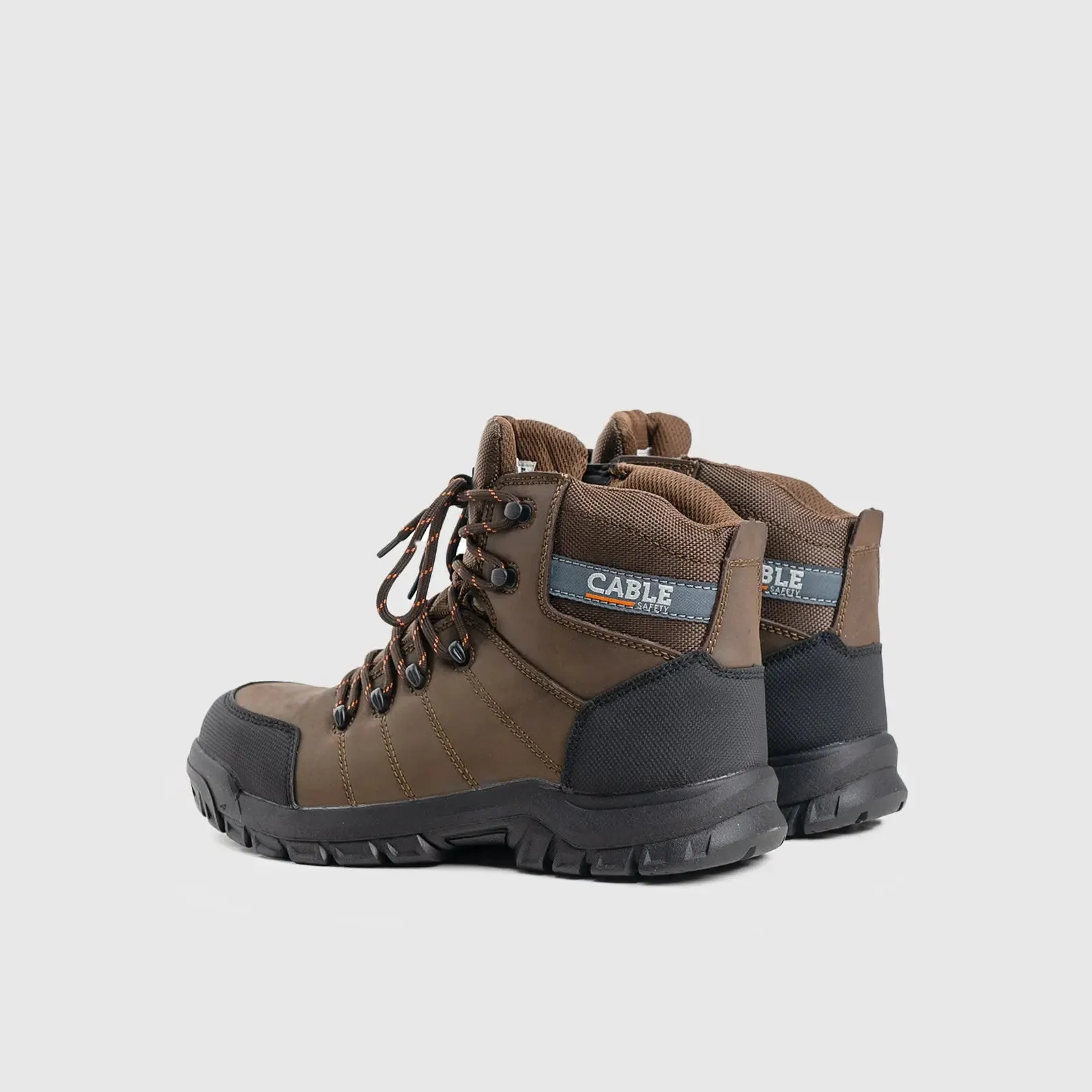 Cable Zinc Safety Boot Brown