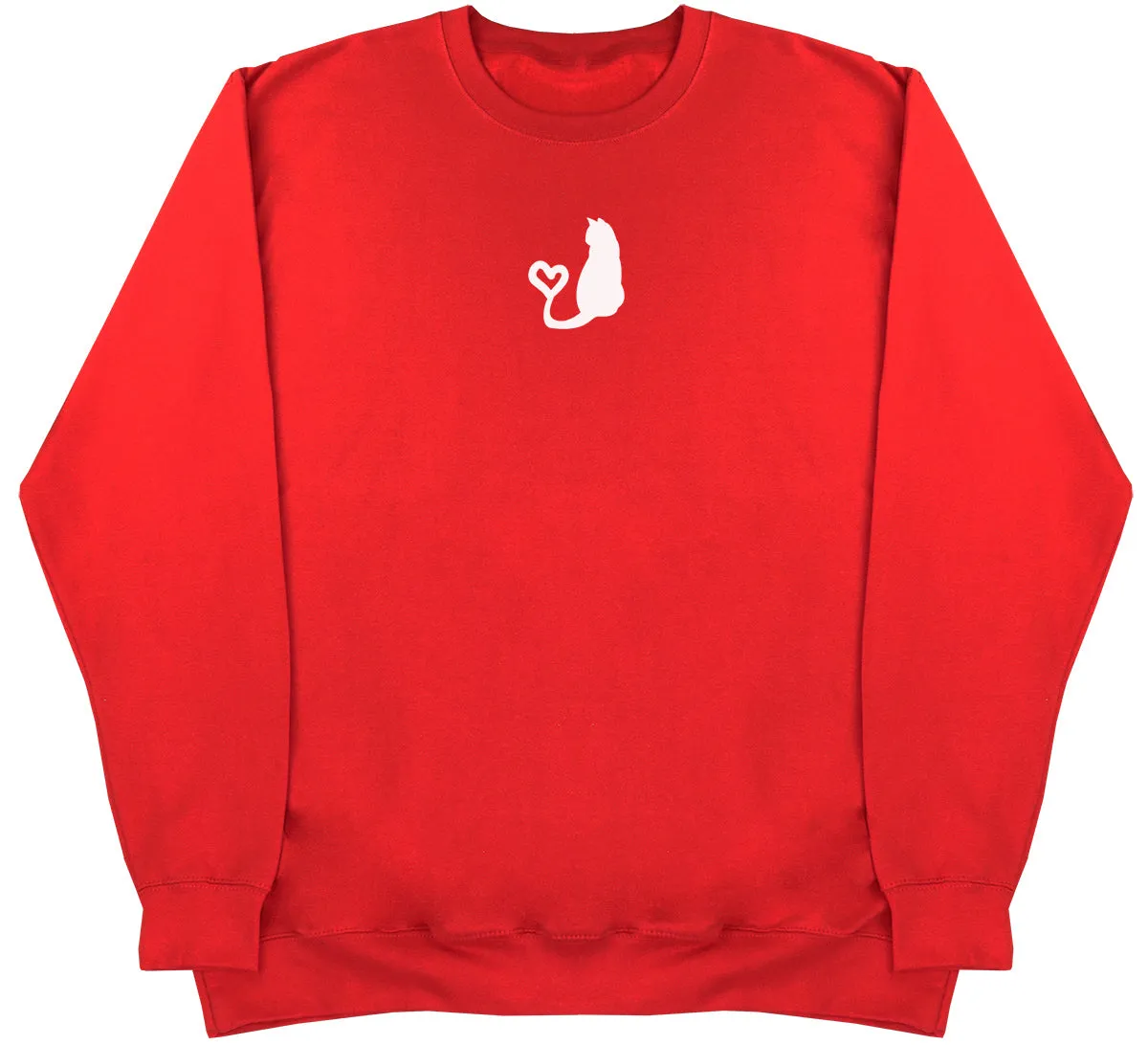 Cat Heart Tail - Kids Oversized Comfy Sweater