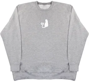 Cat Heart Tail - Kids Oversized Comfy Sweater