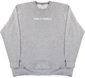 Cats Greater Than People - Kids Oversized Comfy Sweater