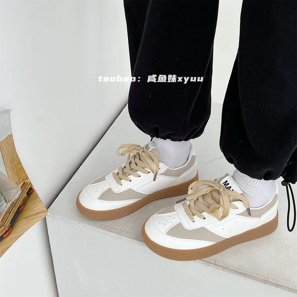 ChicMy-Fall Outfits  Brand White Sneakers Women Leather Casual Lace Up Woman Flats Sneakers Shoe Tennis Female Vulcanized Shoes Spring Autumn 2024