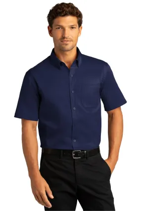 Custom Embroidered Short Sleeve SuperPro React Twill Shirt. W809