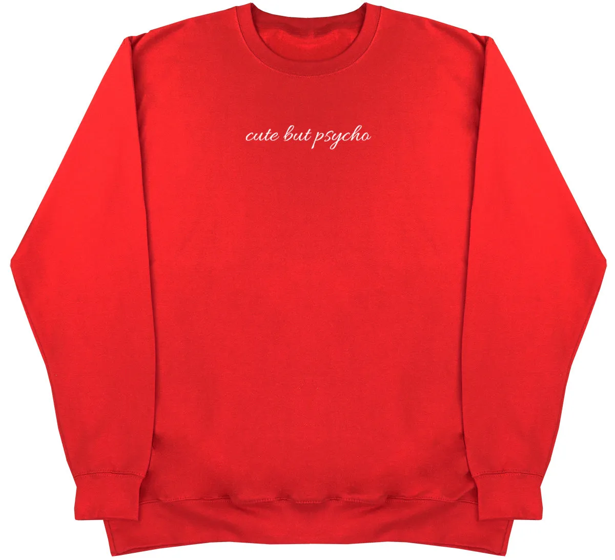 cute but psycho - Kids Oversized Comfy Sweater