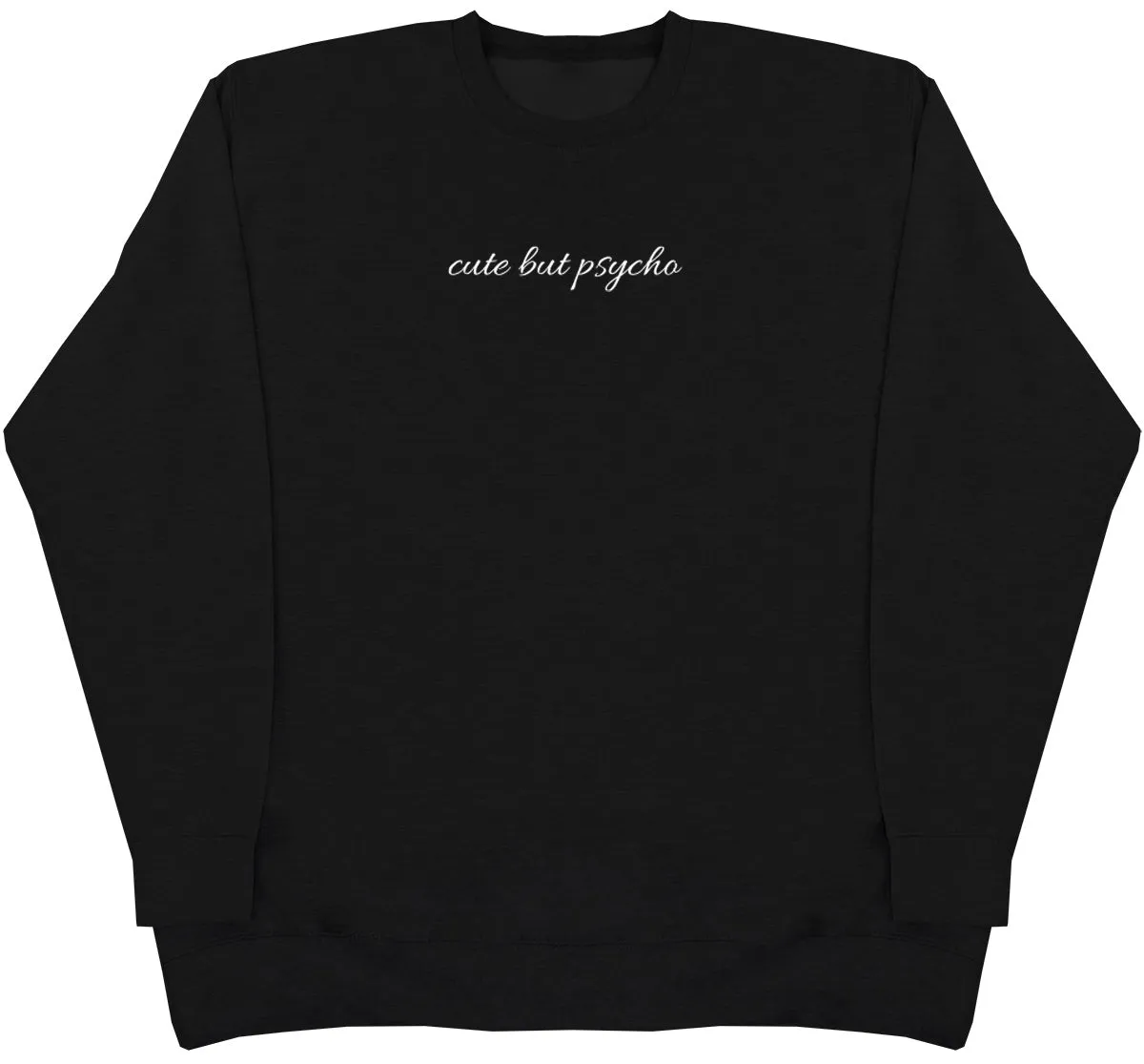 cute but psycho - Kids Oversized Comfy Sweater