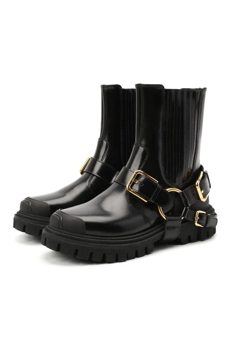 DG Bracket Logo Trekking Style Ankle Boots