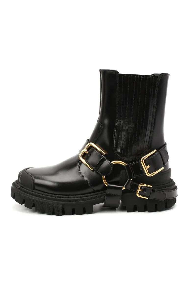 DG Bracket Logo Trekking Style Ankle Boots