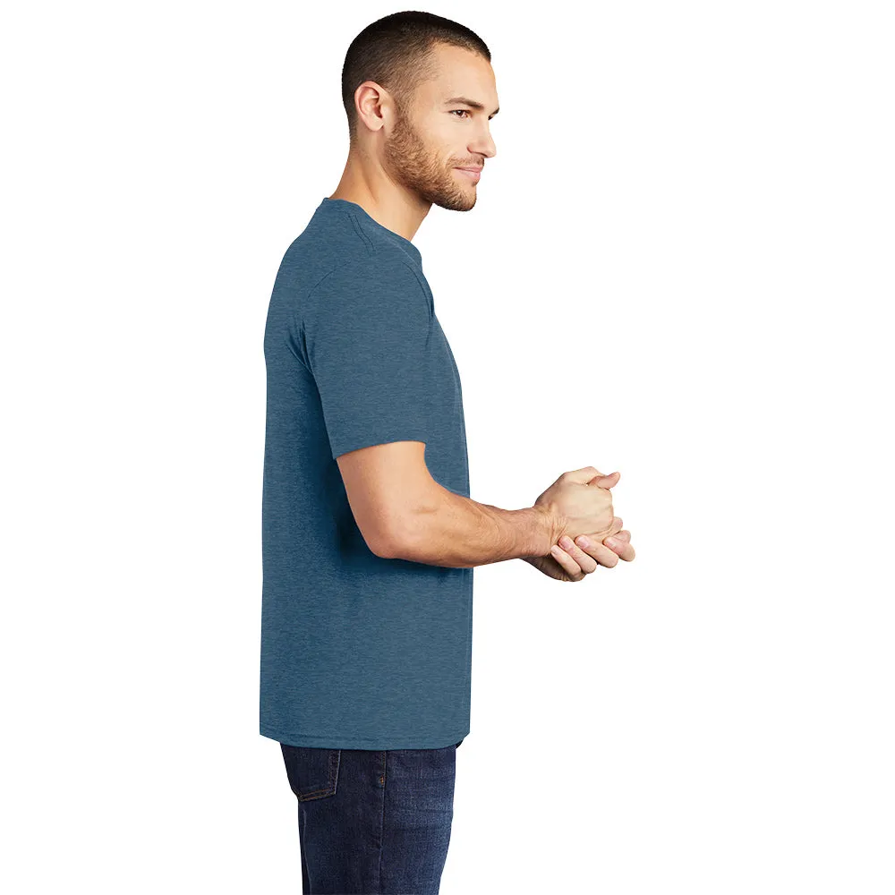 District DM130 Perfect Tri Tee - Heathered Neptune Blue