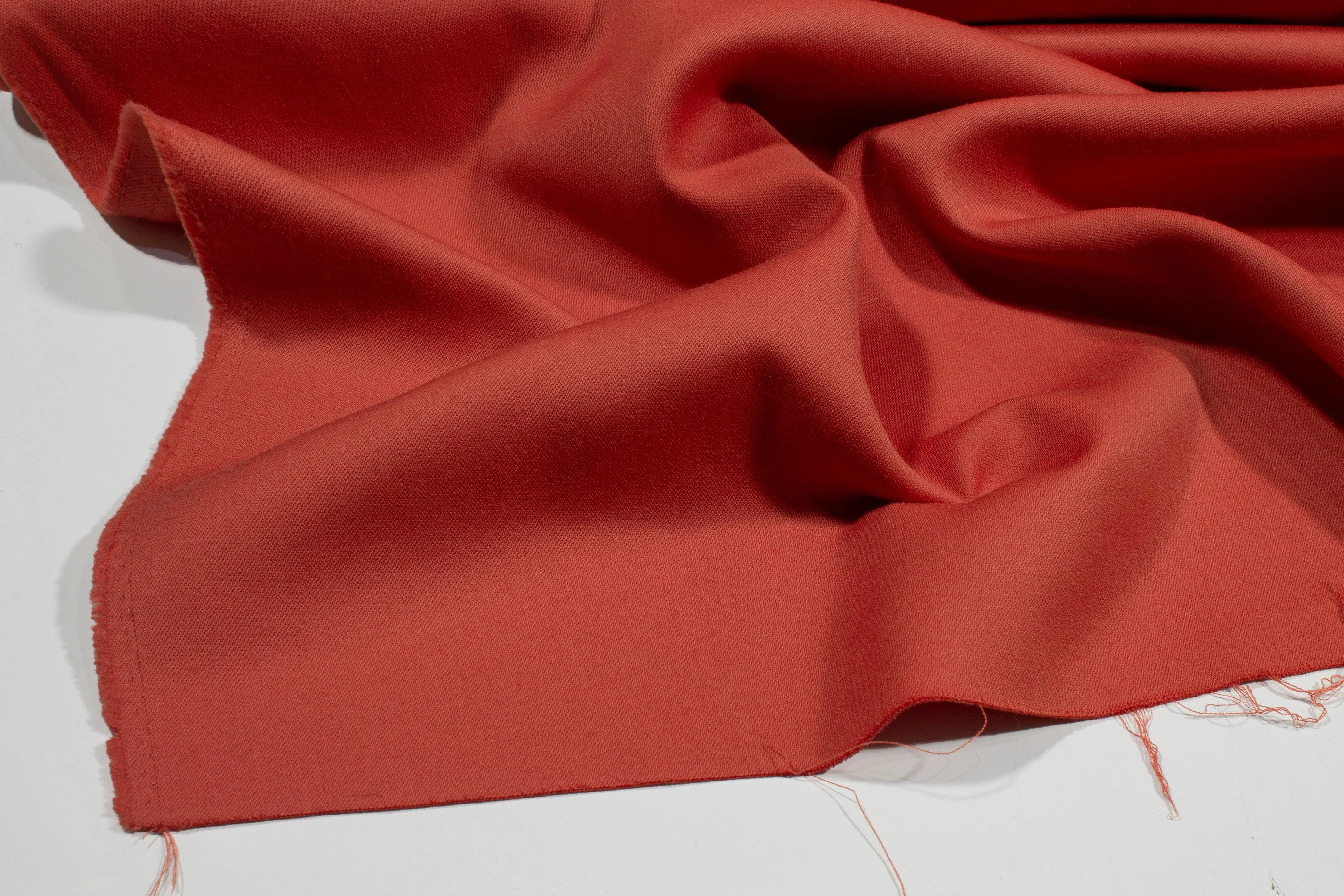 Double Faced Wool Tricotine - Blood Orange
