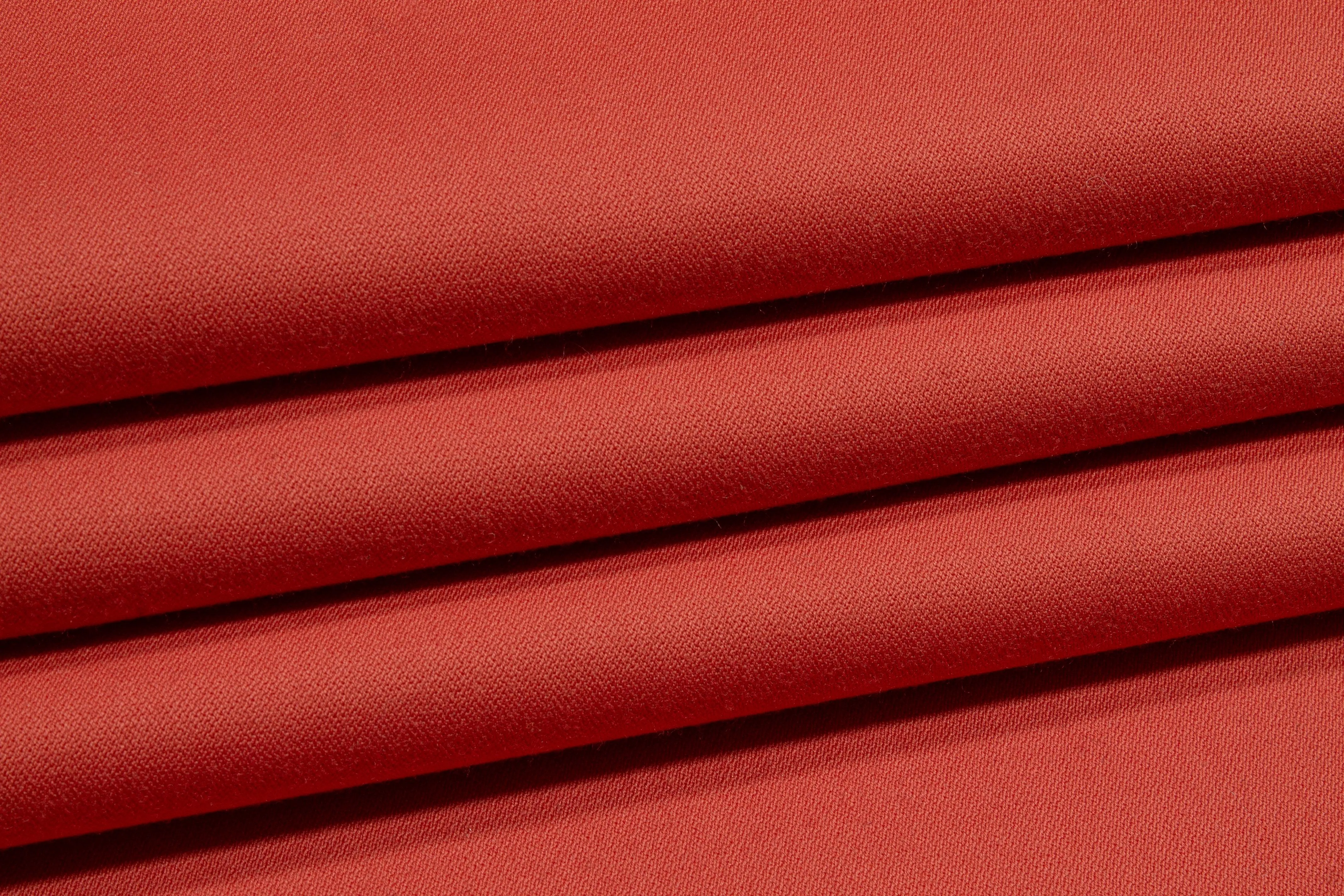 Double Faced Wool Tricotine - Blood Orange