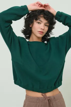 DZ24F991-Cropped Pullover Sweatshirt