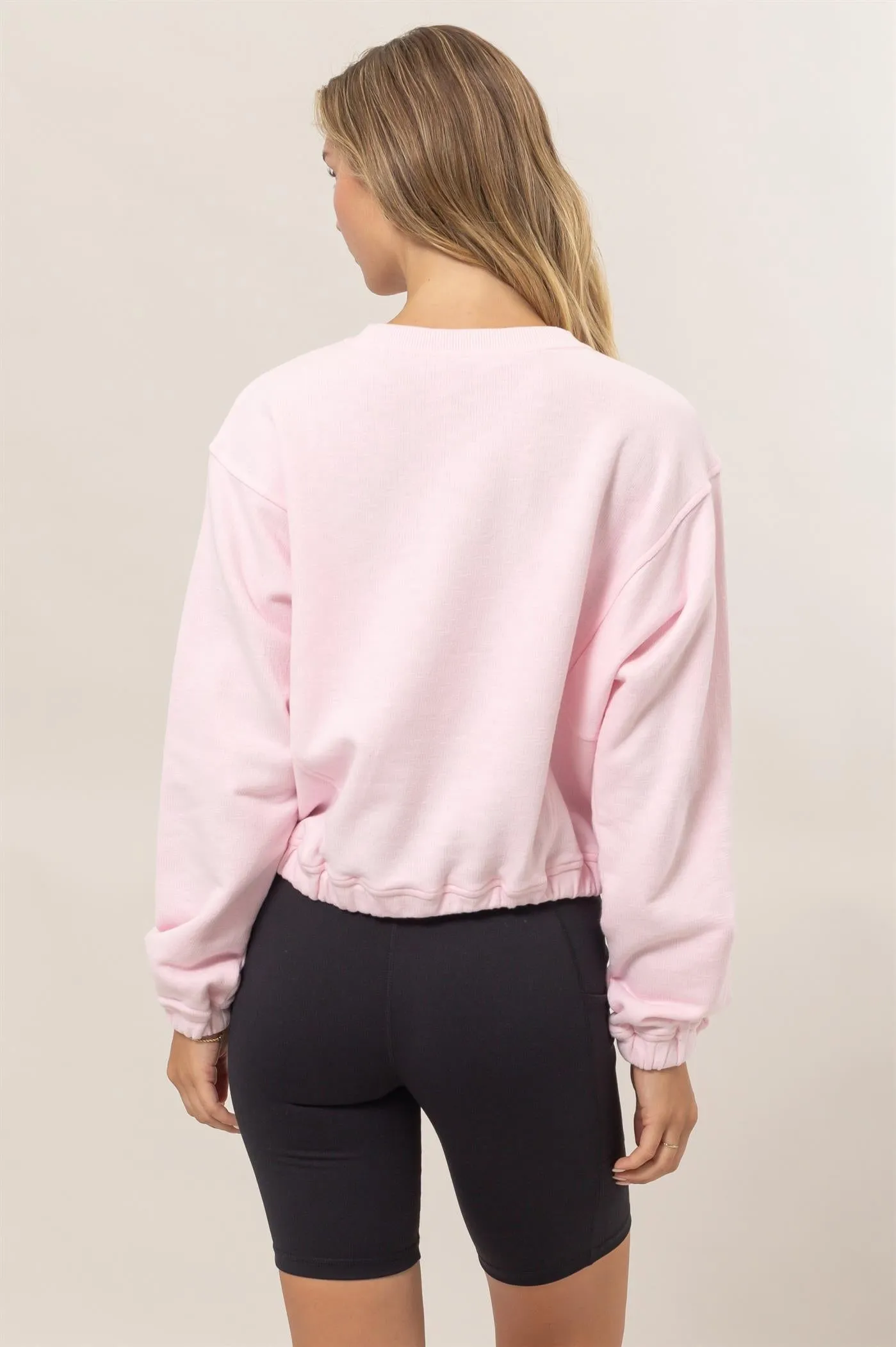 DZ24F991-Cropped Pullover Sweatshirt