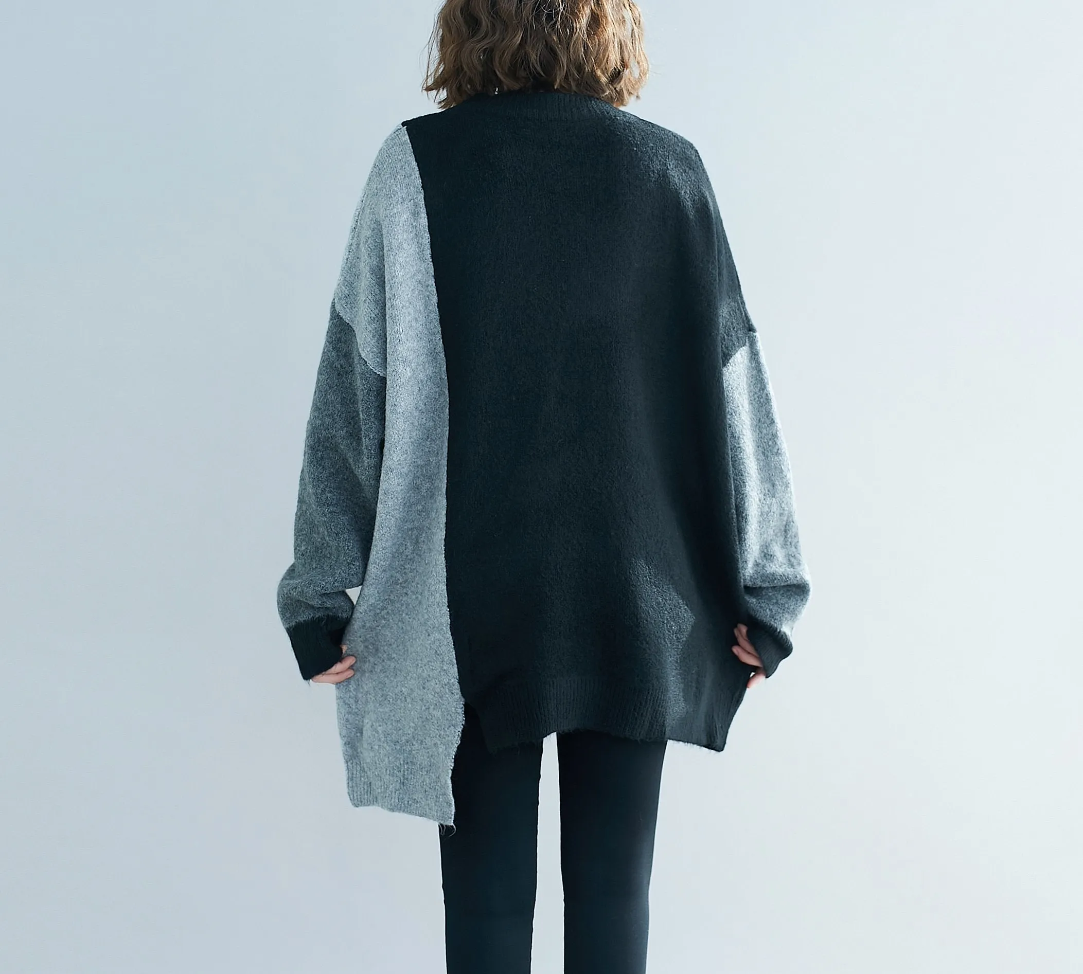 ellazhu Women Loose Crewneck Long Sleeves Pullover Drop Shoulder Sweater GA2195