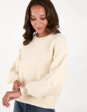 Embroidered Sleeve Jumper